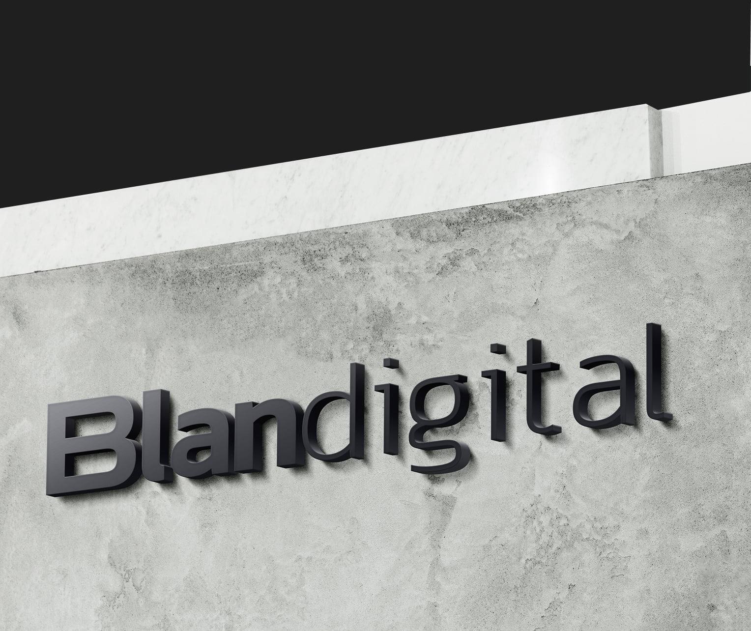 Letreiro da marca Blandigital