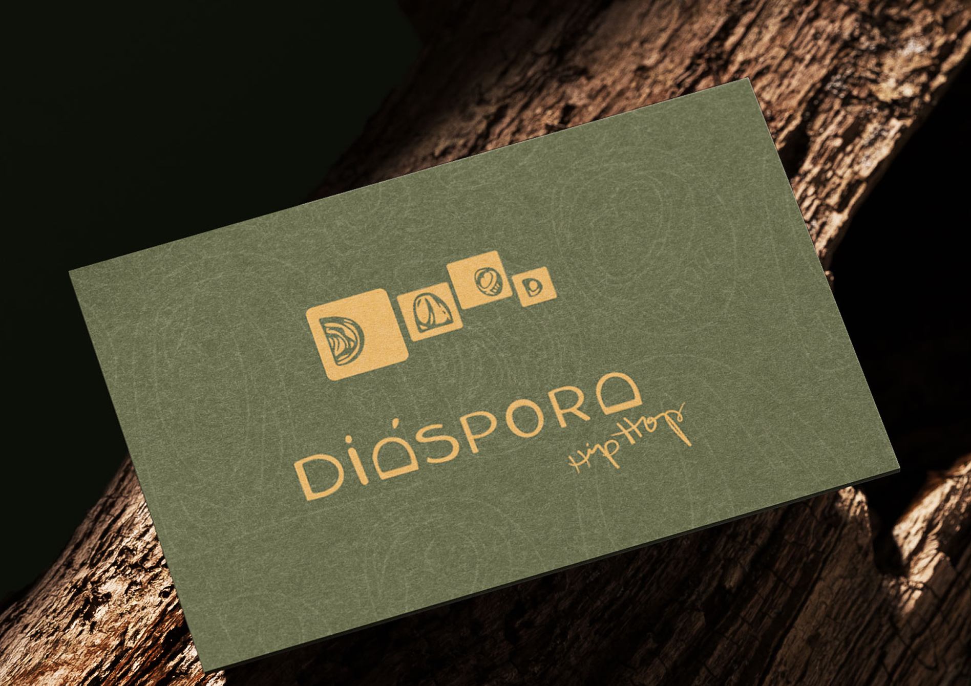 Cartão da marca Diáspora Hip Hop